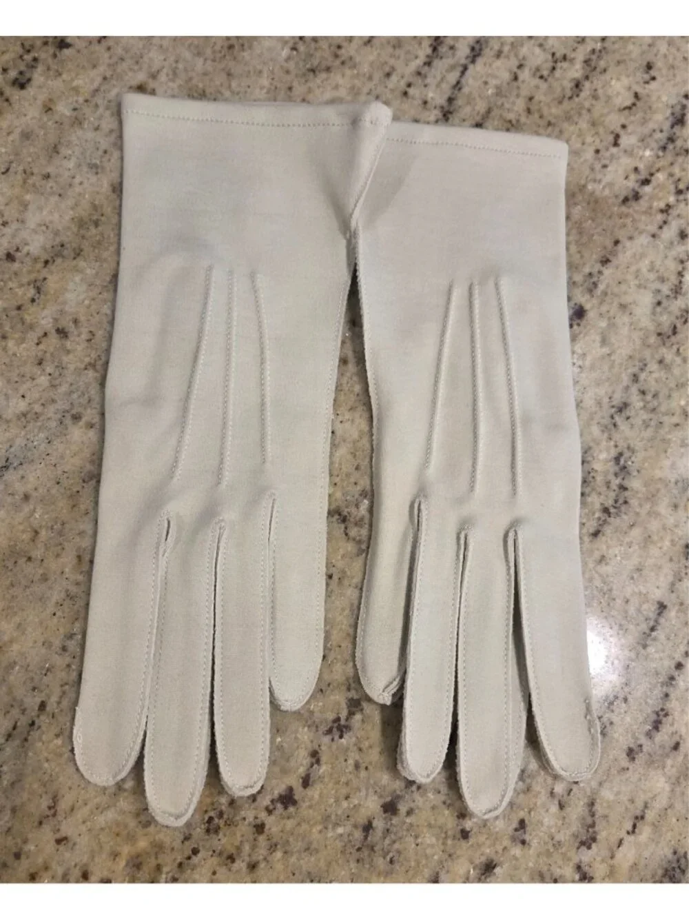 New! Vintage Women's Size S 6.5 Gray Beige Cotton Uniform Formal Gloves